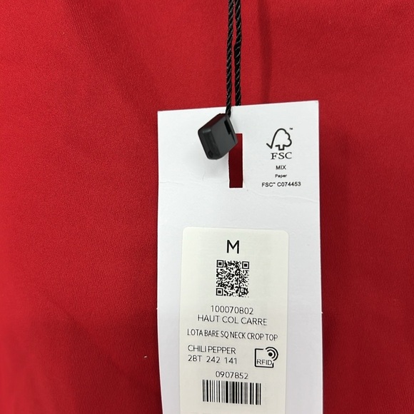 Dynamite Red cropped Women's tank Top medium - Picture 6 of 7